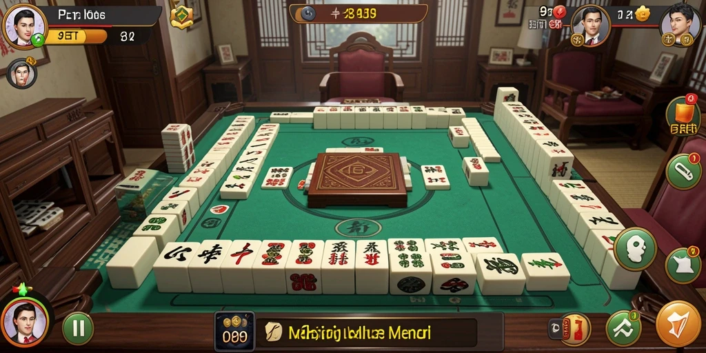 Tampilan gameplay 9ET yang seru dan penuh tantangan Mahjong.