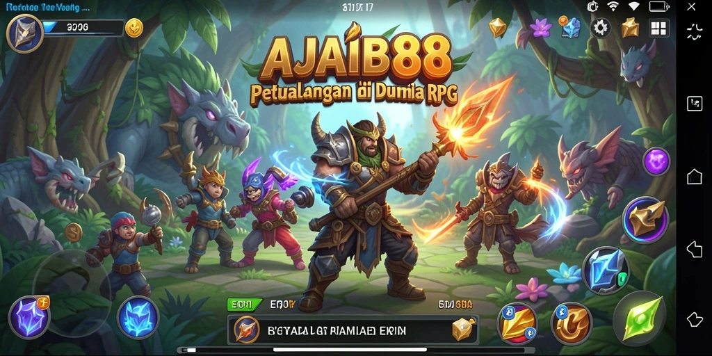 Screenshot gameplay AJAIB88 menampilkan aksi pertarungan yang intens.