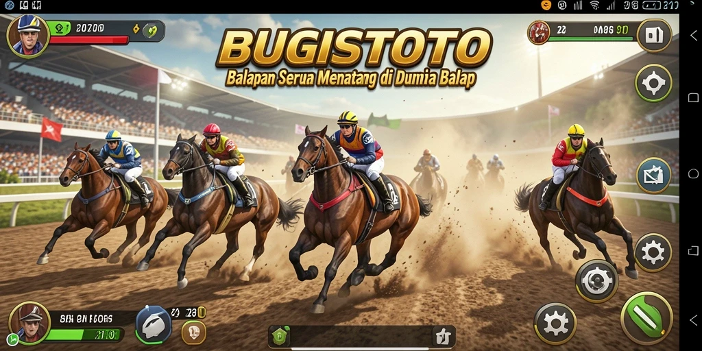 Screenshot menunjukkan pemain beraksi dalam balapan cepat di <strong>BUGISTOTO</strong>.