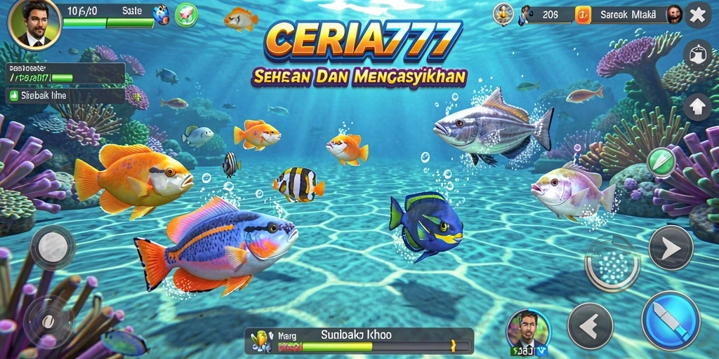 Tampilan seru gameplay Tembak Ikan di CERIA777.