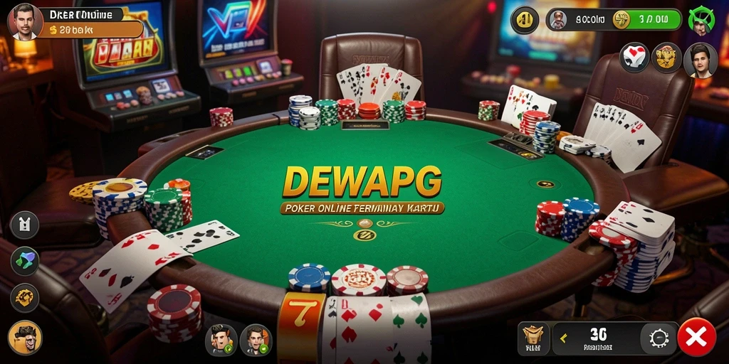 Screenshot DEWAPG menampilkan permainan poker yang seru dan menantang.