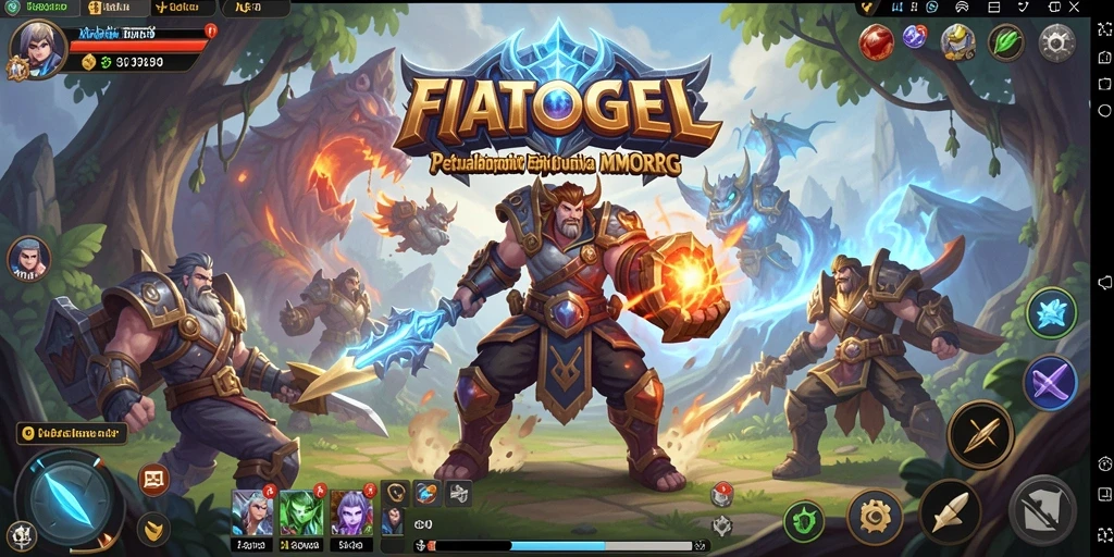 Tampilan gameplay FIATOGEL dengan aksi seru dalam dunia MMORPG.