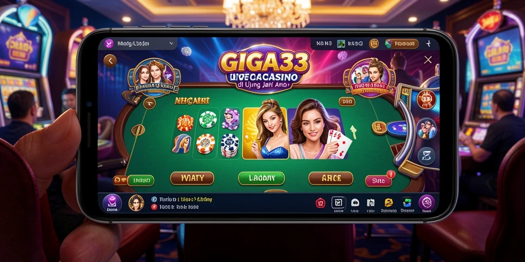 Screenshot menunjukkan dealer live berinteraksi dalam permainan casino.