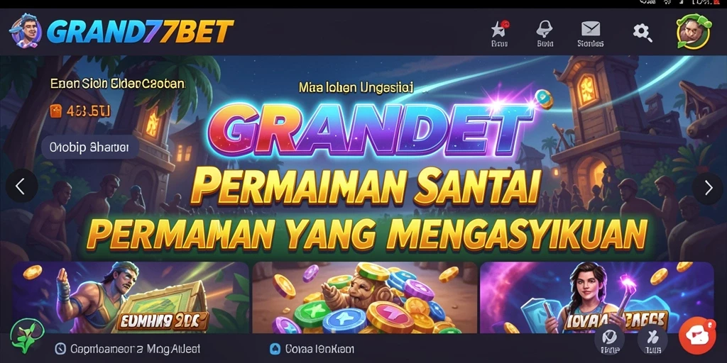 Tampilan gameplay <strong>GRAND77BET</strong> yang ceria dan menantang.