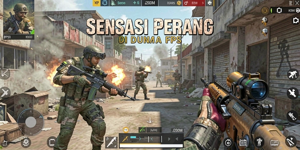 Gameplay J200M menampilkan aksi tembak-menembak yang seru dan mendebarkan.