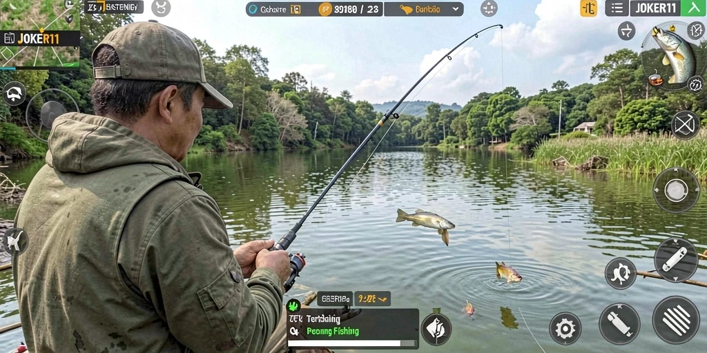 Tampilan gameplay JOKER11 yang menarik dengan berbagai jenis ikan.