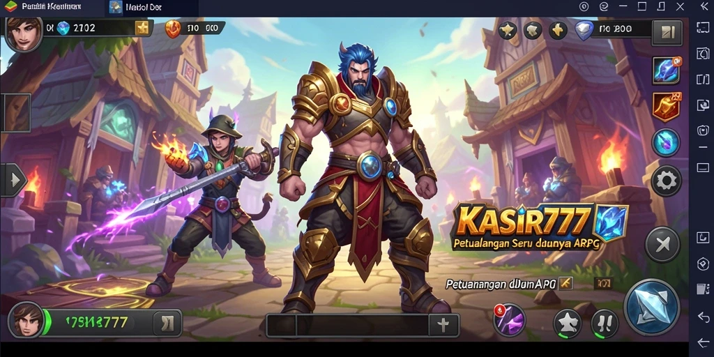Tangkapan layar utama KASIR777 menampilkan aksi seru dalam gameplay ARPG.
