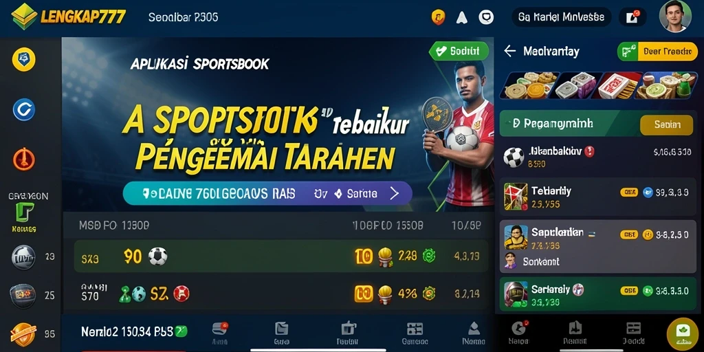 Tampilan gameplay yang menarik dalam aplikasi Sportsbook LENGKAP777.