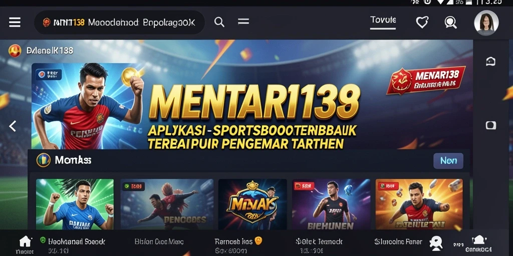 Screenshot utama MENTARI138 menampilkan antarmuka Sportsbook yang menarik.