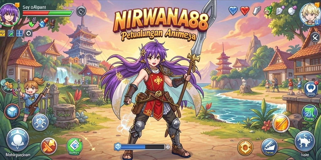 Menampilkan aksi seru dalam gameplay Anime NIRWANA88.