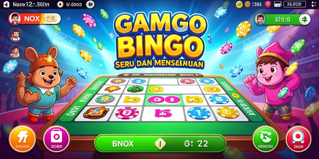 Tampilan gameplay NOX123 yang menarik dalam permainan Bingo.