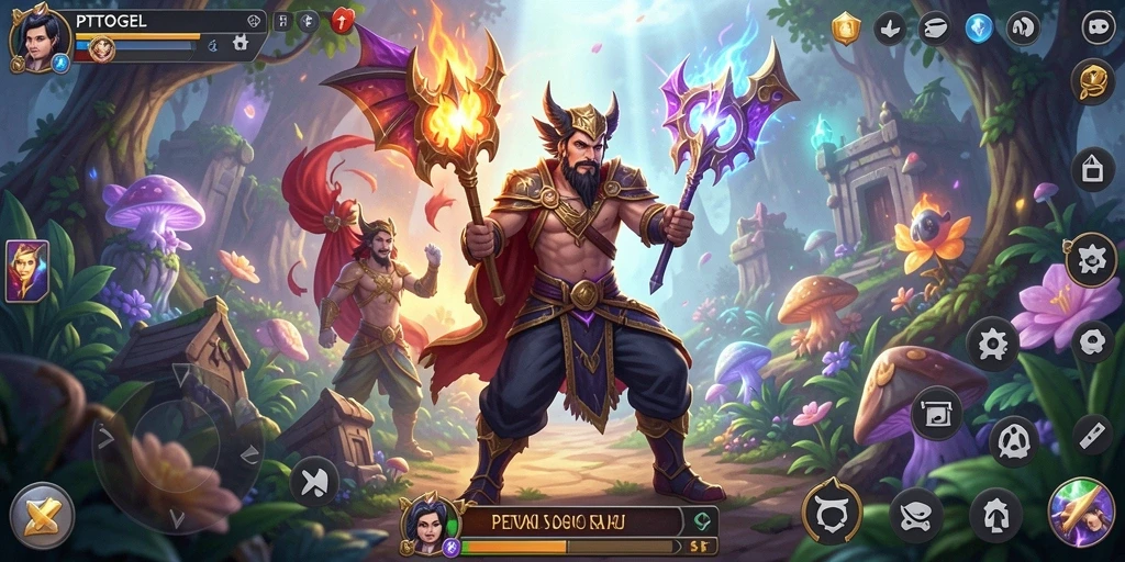 Gameplay seru PTTOGEL dengan aksi RPG yang mendebarkan.