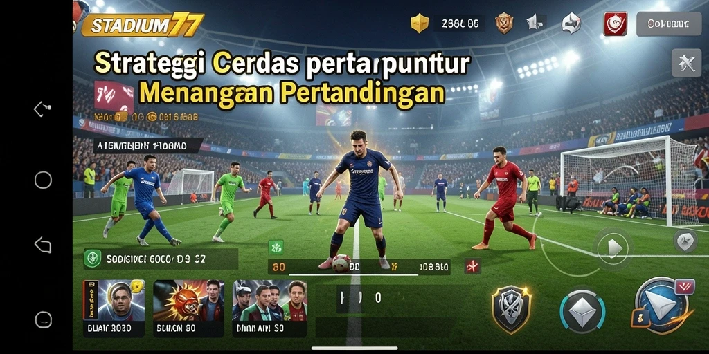 Tampilan utama gameplay STADIUM77 dengan aksi strategi yang mendebarkan.