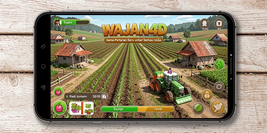 Screenshot utama WAJAN4D menampilkan gameplay menarik saat bertani.